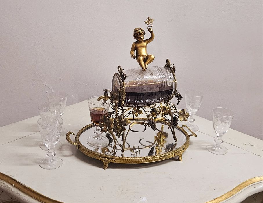Кристален комплект за ракия от периода на Napoleon III.