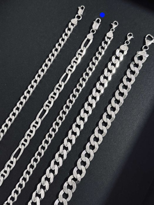 Brățară bărbătească din argint 925 - 21g, 8mm lățime, 18cm lungime
