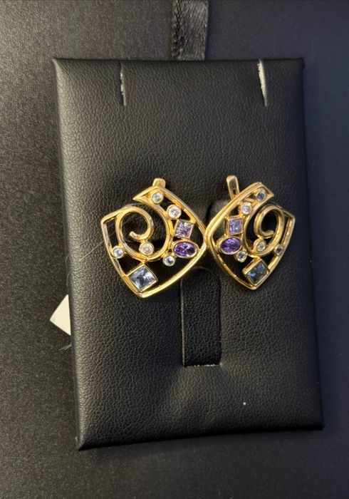 Золото 585  Серьги