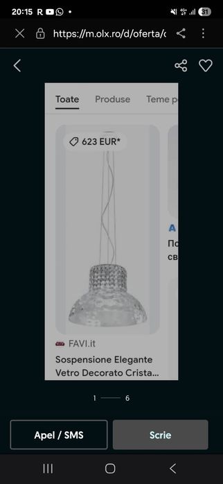 Lustra Danza produs nou