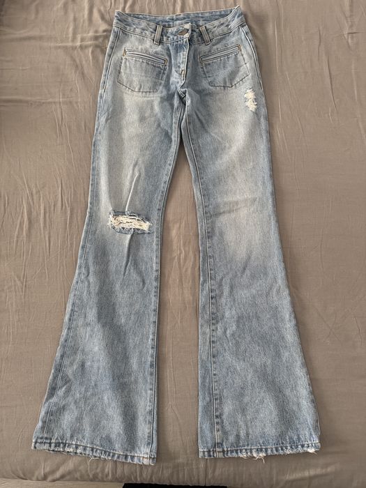 Palm Angels low-rise bootcut jeans