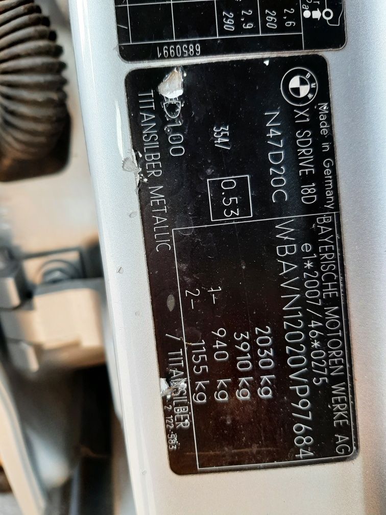 Motor bmw x1 n47d20c 1.8d 143 cp