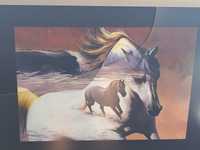 Картина с коне (стъклото е счупено, но рисунката е безупречна)