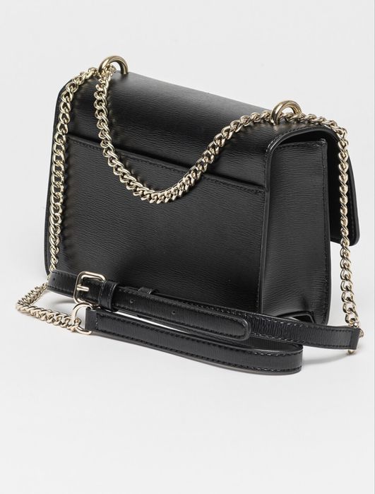 Чанта от естествена кожа DKNY