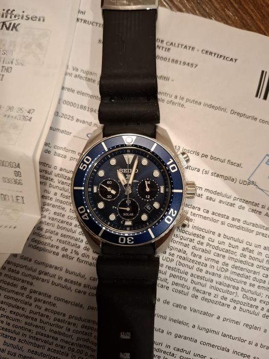 Vand ceas Seiko Solar Cronograf