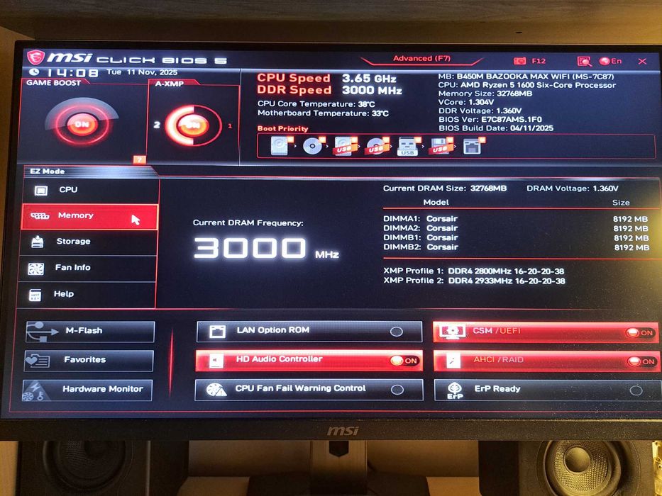 Desktop PC Gaming (R5 1600AF/ RX 5500 XT 8GB/ 32GB RAM)