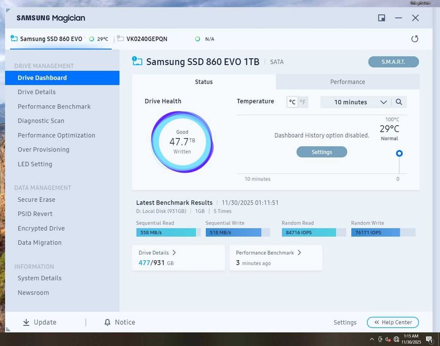 SSD 2.5 SATA 3 Samsung 860 EVO 1Tb