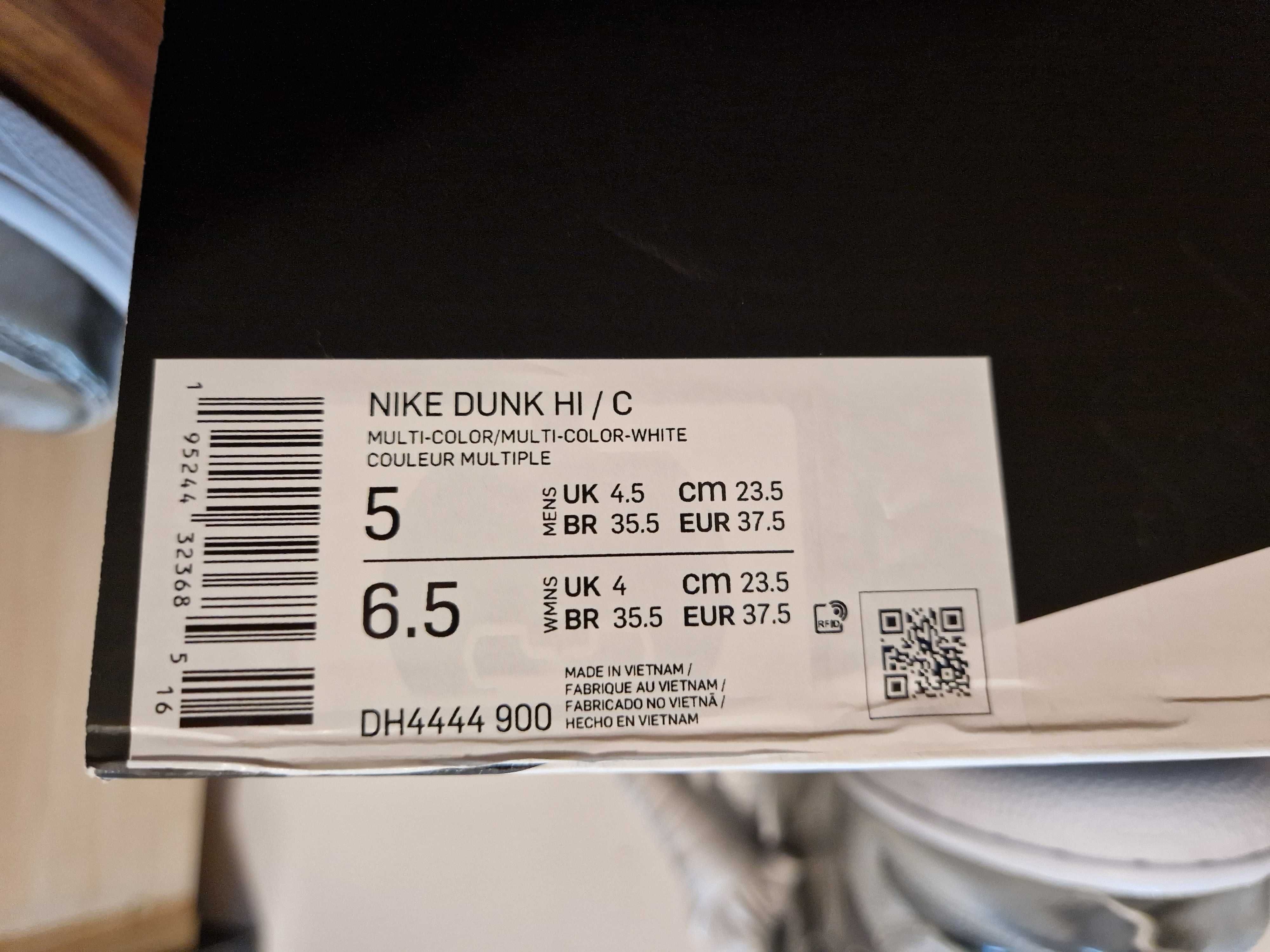Nike Dunk High x CLOT , originali, noi, unisex , 37.5