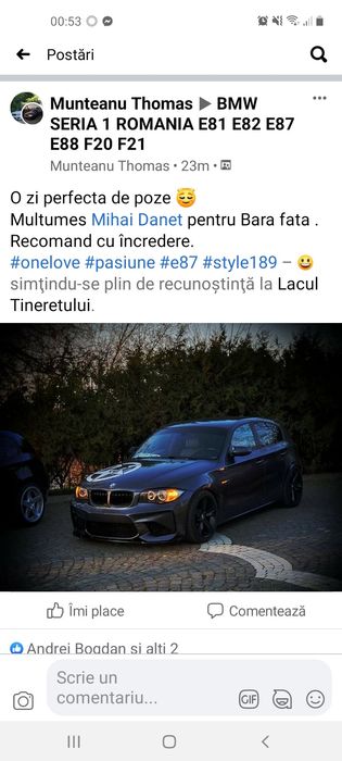 Bara față m bmw seria 1 e81 e87 e82 e88