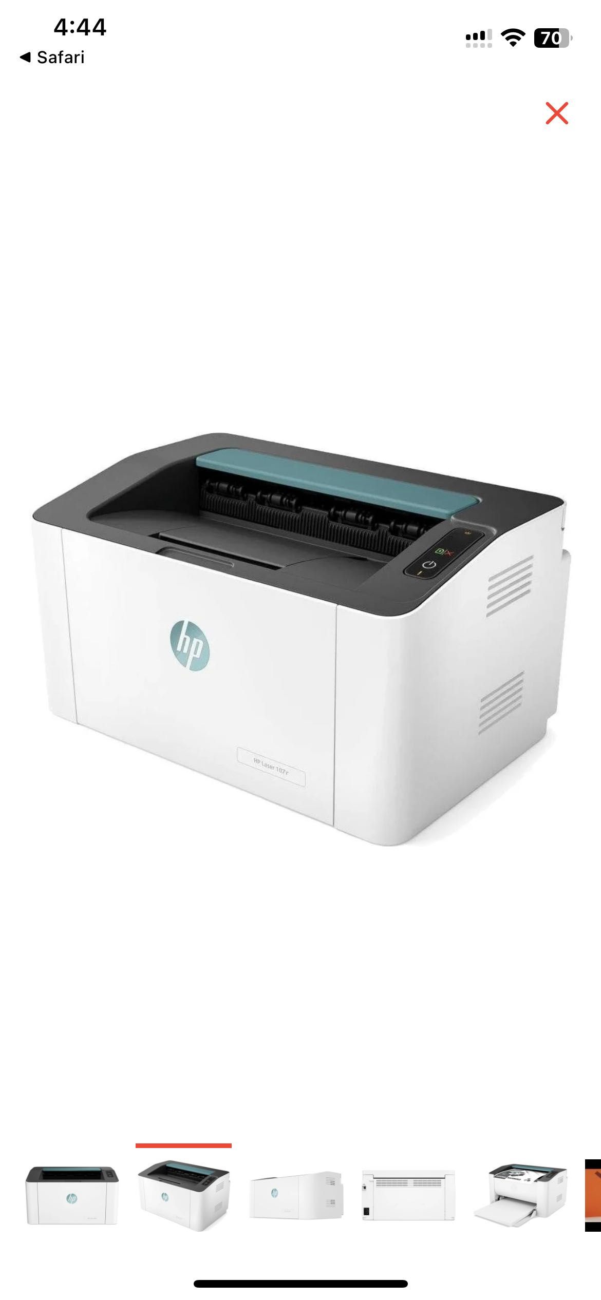 Новый принтер HP Laser 107r