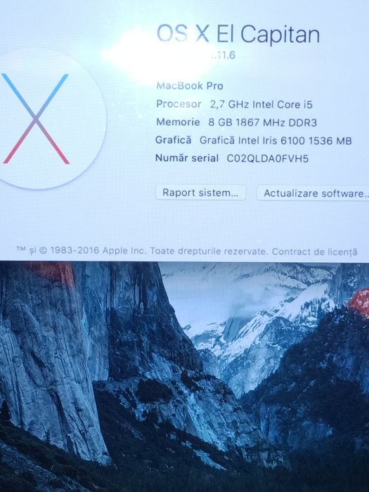 Vând leptop macbook pro