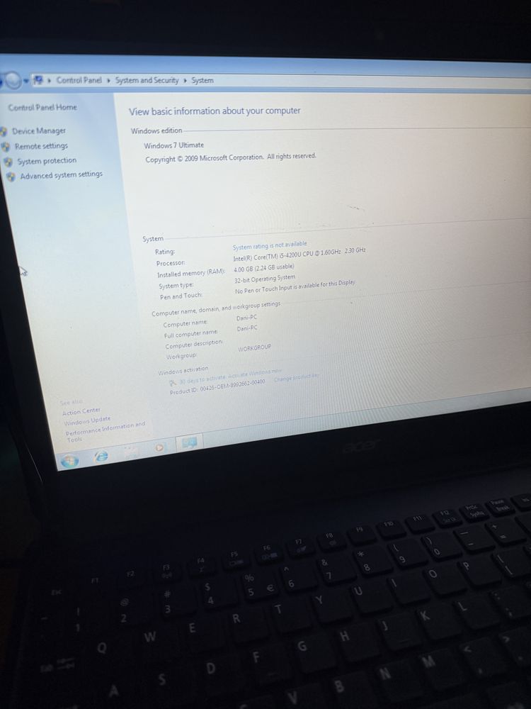 Vând laptop ACER ASPIRE