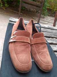 Pantofi maro piele întoarsă, bărbătești (Loafers) Pal Zileri, 42