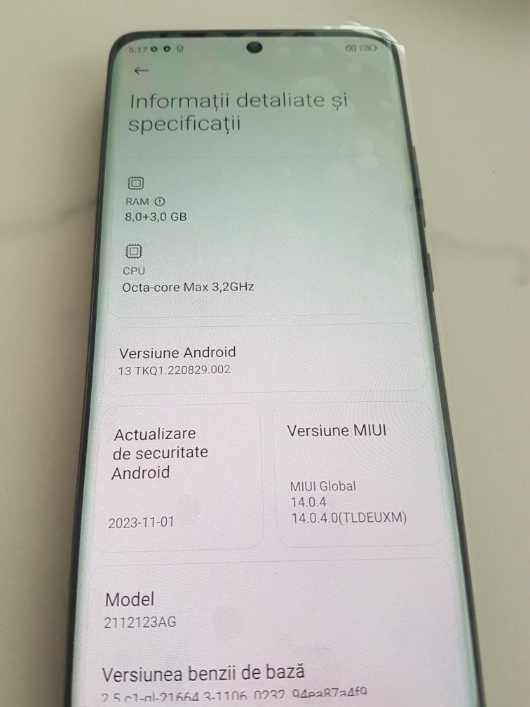 Xiaomi 12x gray 256gb ram 8gb Nou