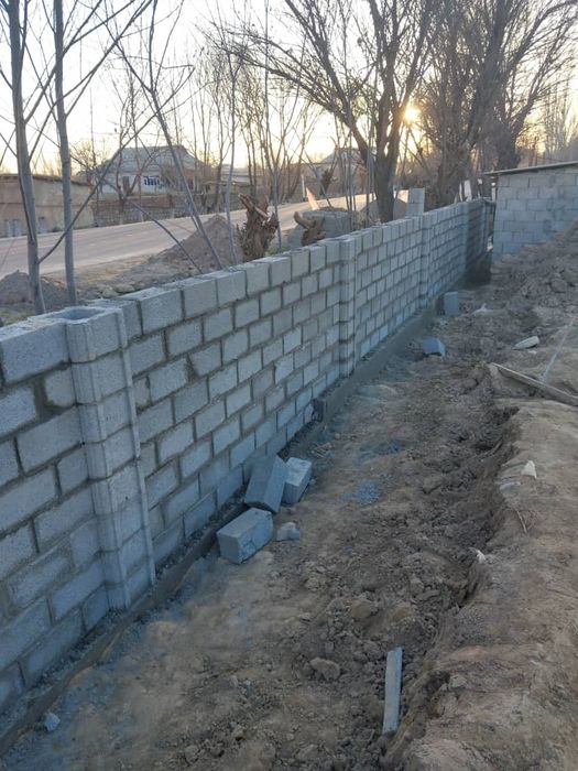 Шлакаблок терамиз, хомом ,туалет,  времинка, забор терамиз