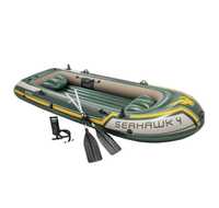 Barca gonflabila Intex Seahawk 4, pompa + vasle incluse, 3.5m x 1.45m