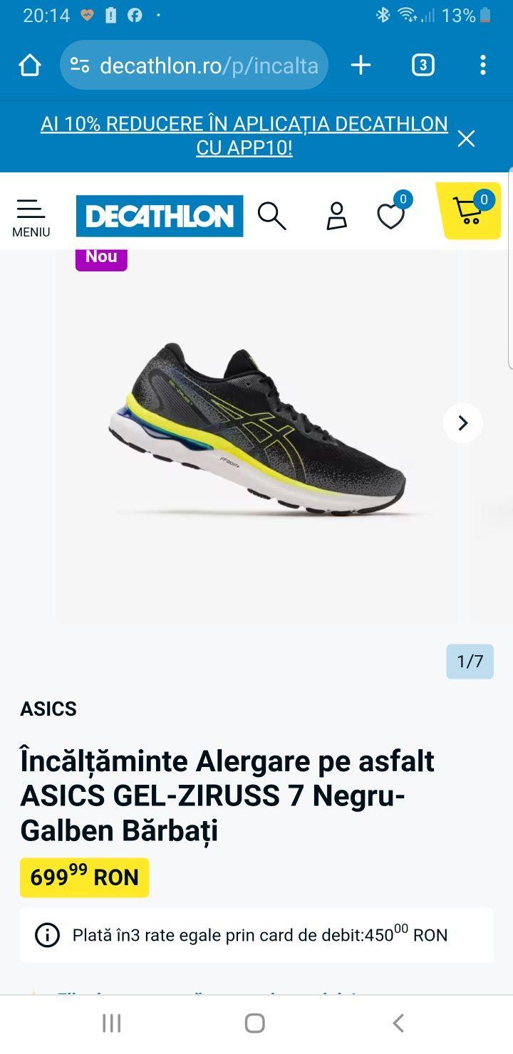 Asics ziruss 7 noi 2024