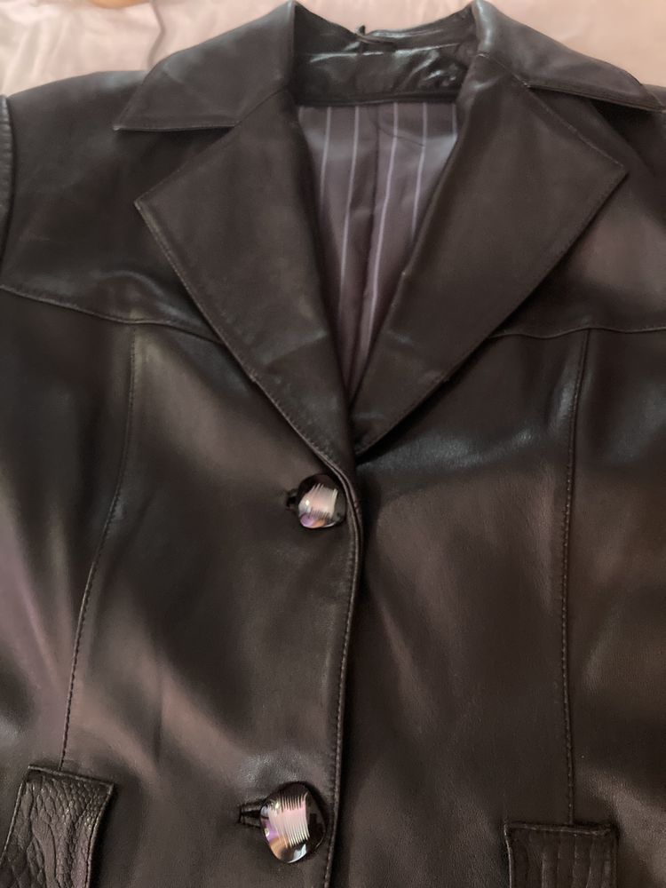 Кожаный пиджак 46-48 р