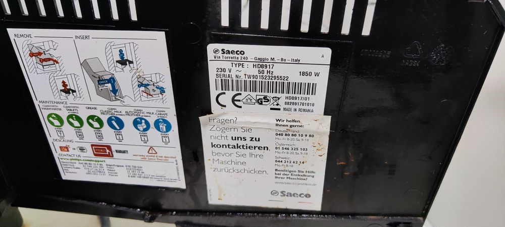 Espressor Automat Saeco Incanto HD8917 Aparat cu Cafea Boabe