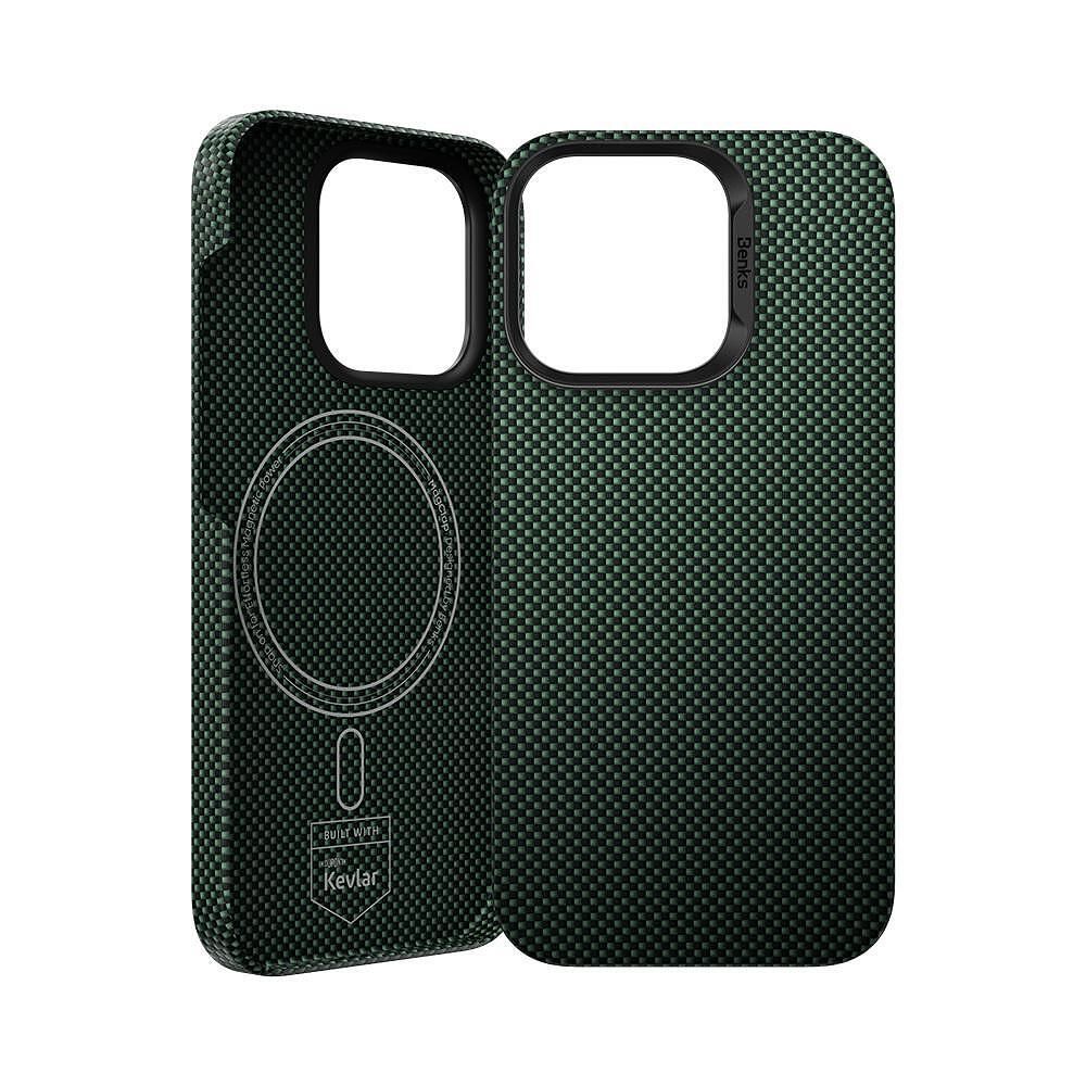 Кейс benks armortint 1000d kevlar® (s066) за iphone 16 pro green