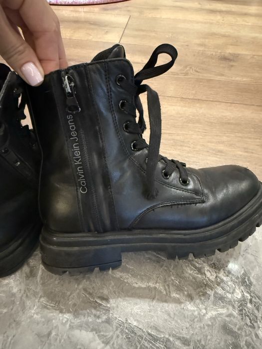 Кожени боти деца Calvin Klein