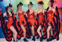 Costum can can cabaret trupa dans