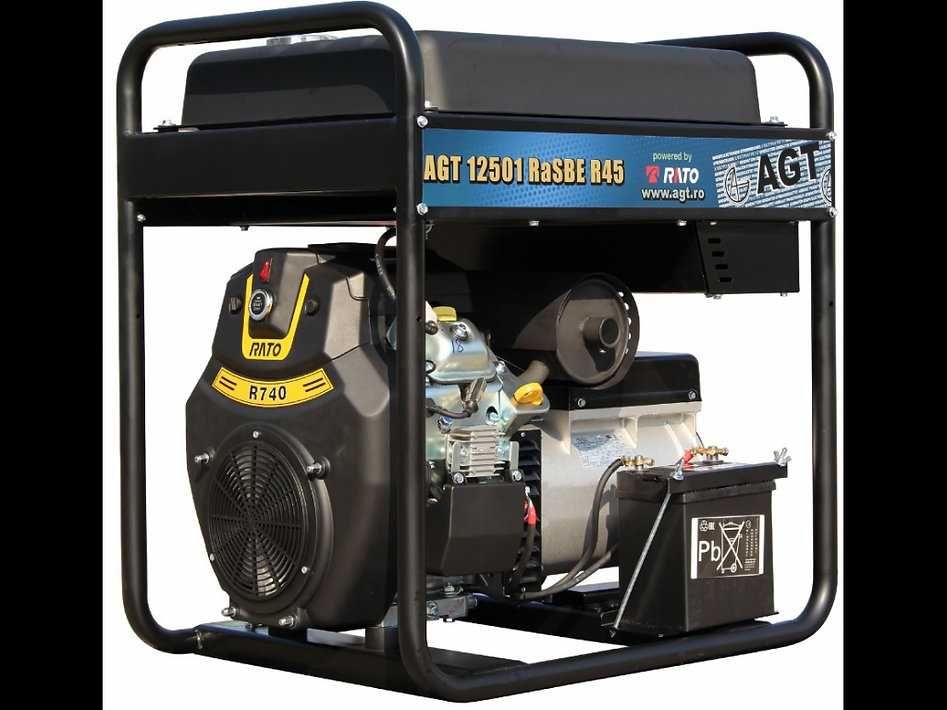 Generator curent 230V AGT 12501 RaSBE motor Rato 12kVA R45l, priza 64A