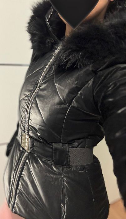 Дамско яке Bratan Style с естествен косъм и седефен ефект