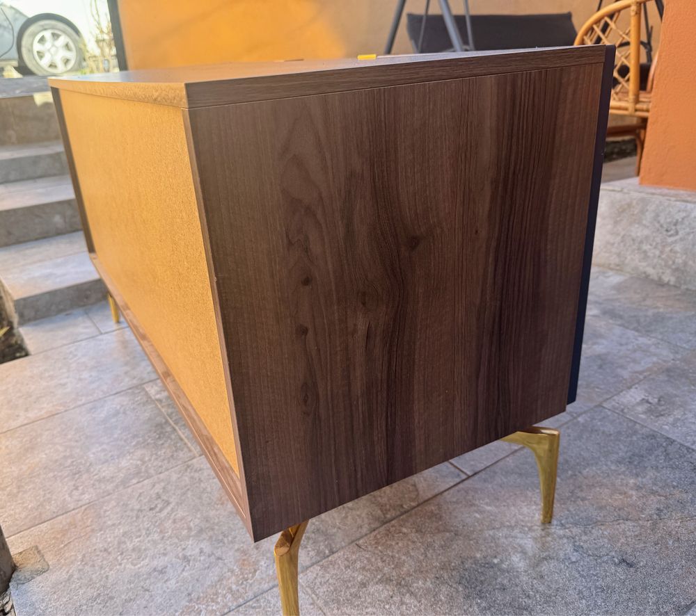 Comoda Tv Noua Mobexpert model Wave sertare amortizor nuc albastru