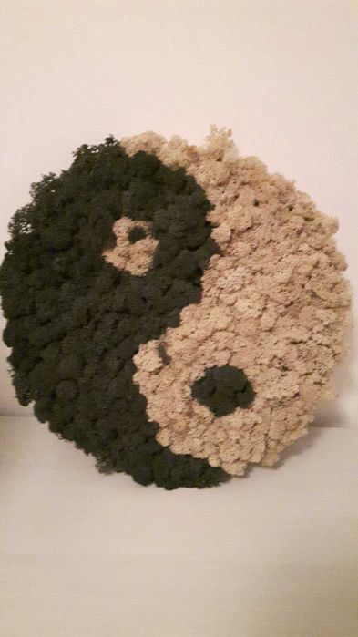 Арт пано "Ин-Ян" от естествен скандинавски мъх