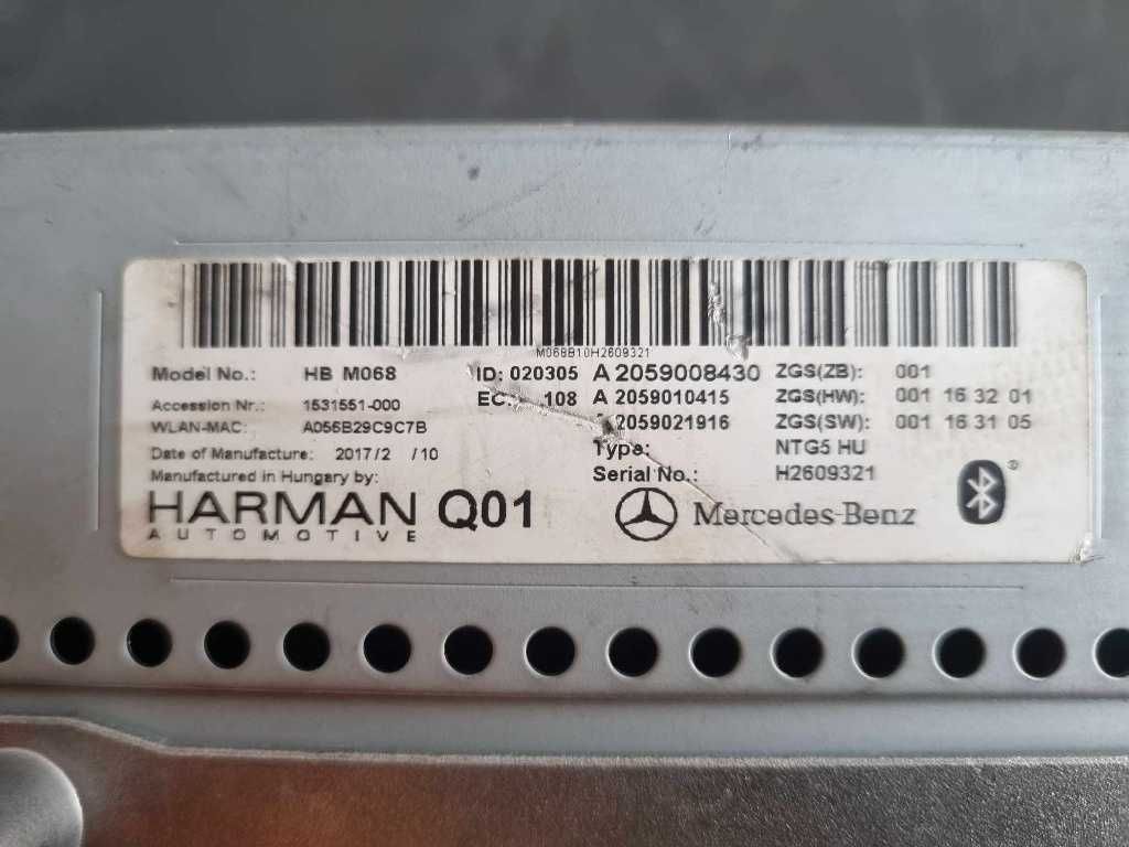 Unitate navigatie (HARMAN) model NTG5 Mercedes Benz Clasa C (W205)