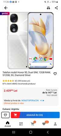 Honor 90 Sigilat Diamond Silver dual sim