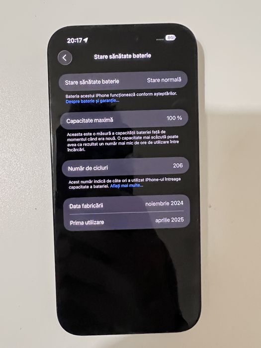 Iphone 16 pro max 256 gb 100% baterie