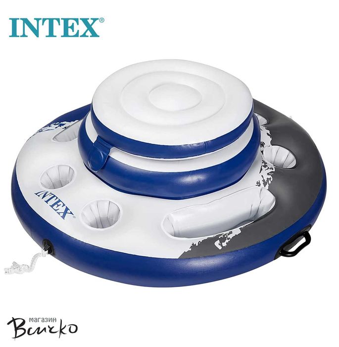 Надуваем охладител Intex Mega Chill Blue/White, 89 см