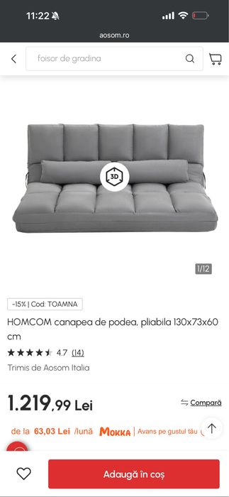 Pat canapea copii / adulti