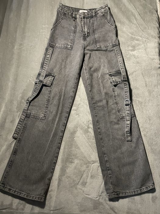 Женские карго-джинсы DeFacto, серые, отличное качество