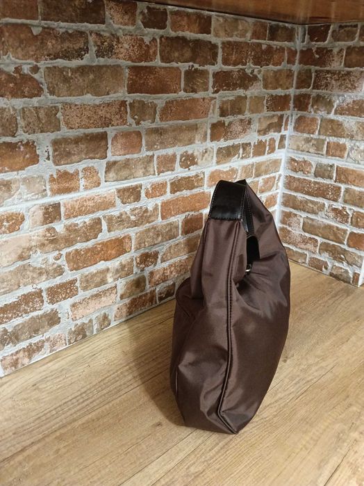 Дамска чанта кафява платнена шушляк