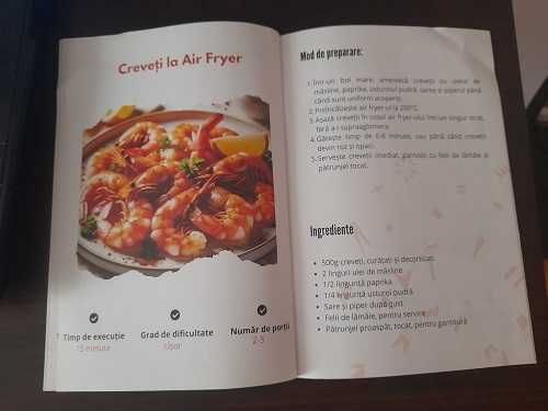 Friteuza cu aer cald noua 6litri,  bonus carte 20 retete