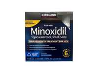 Spuma Minoxidil Kirkland 5%, Tratament pentru par/6 luni + Dermaroller