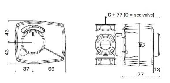 Servomotor rotativ compact ESBE ARA 659, produsul este NOU!