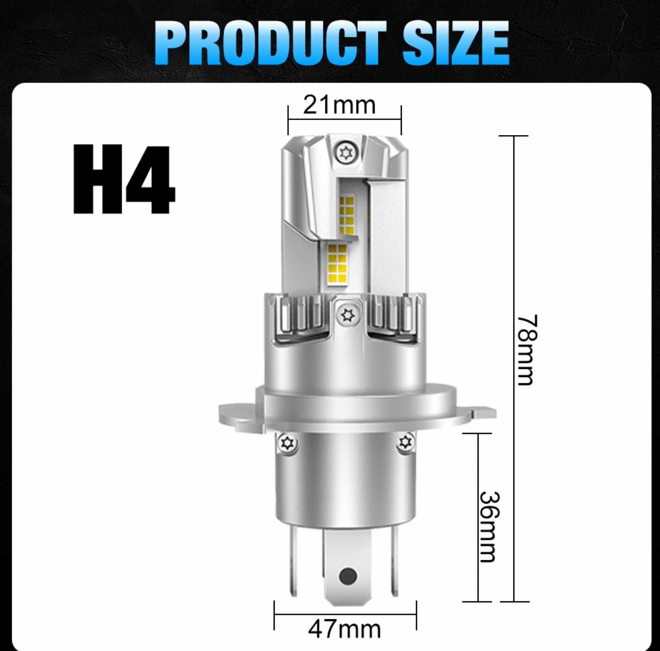 Led Лед Мини Krushki Крушки H4 Х4 15 000 Лумена