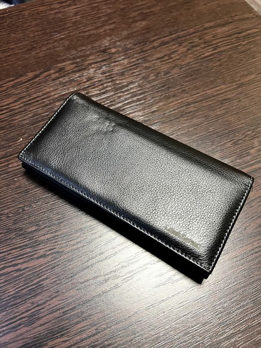 Продам кошелёк кожаный черный