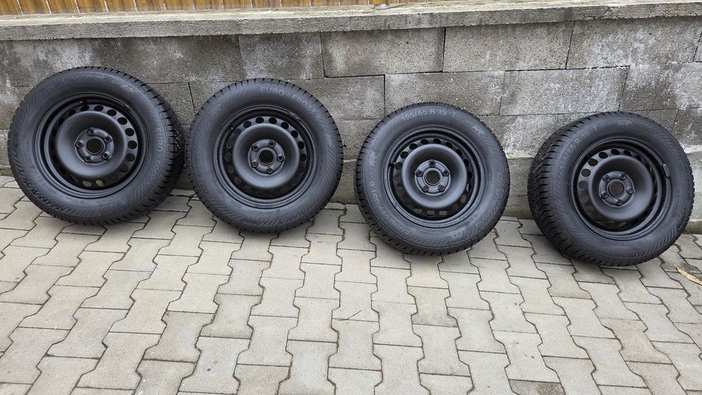 Anvelope iarna 195 65 R15 - jante 5×112 / VW / Skoda / Seat / Audi