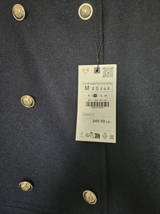 Palton zara nou cu eticheta