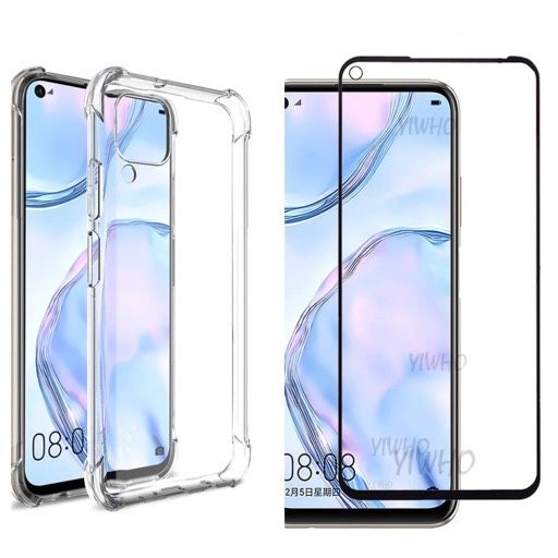 Huawei P40/P30/P20 Lite Pro Pachet Husa Anti Soc si Folie Sticla 11D