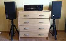 Set audio (amplificator, boxe+suport, casca)