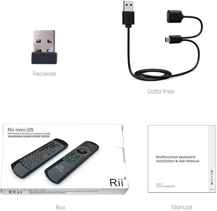 Rii Mini i25 telecomanda cu tastatura cu functio de mouse air magic