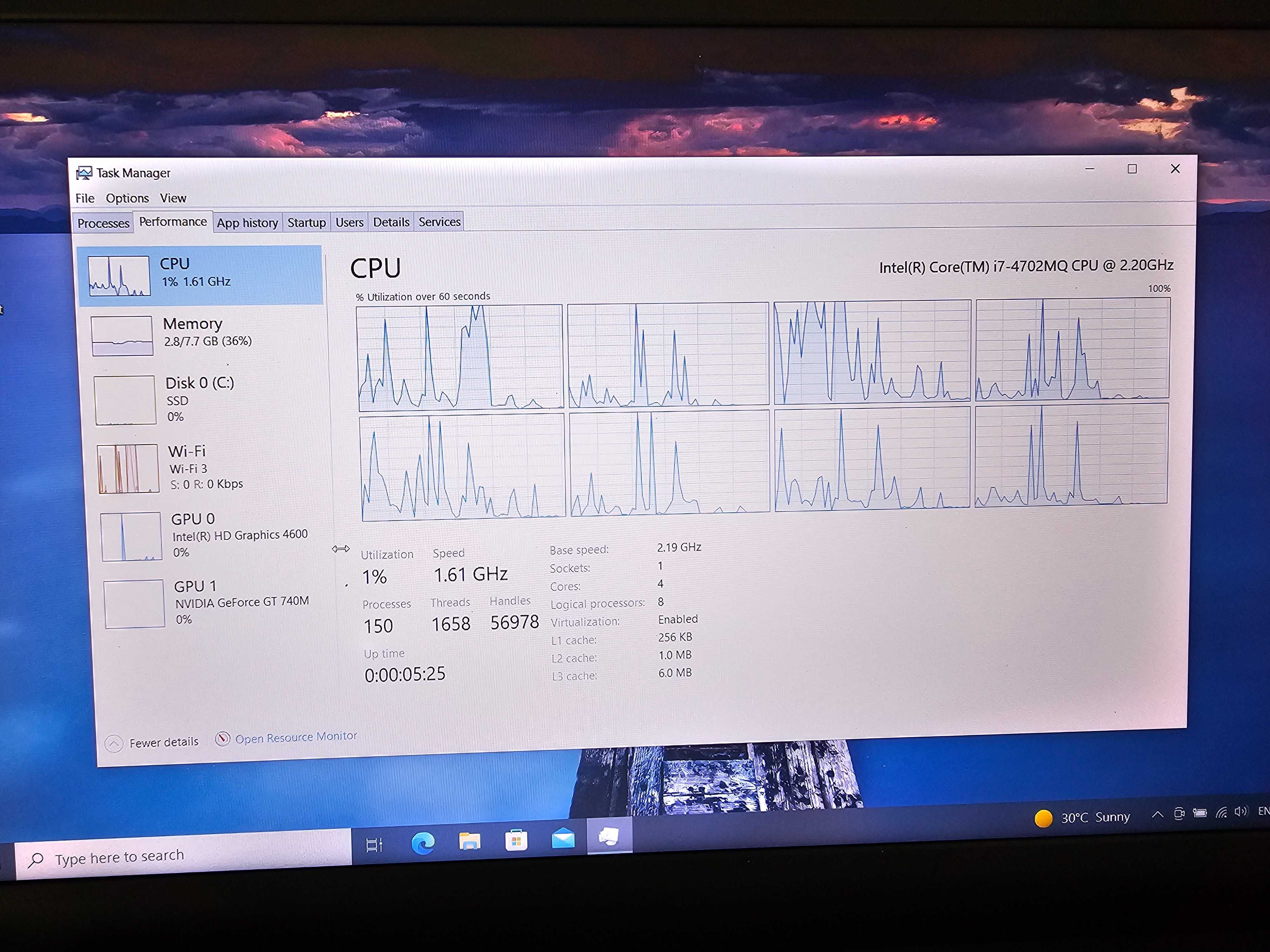 Лаптоп Lenovo E540 i7-4702MQ/RAM 8GB/256GB SSD / NVidia 740M