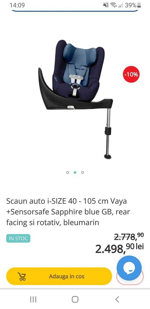 Scaun auto GB Vaya i-Size Sensor Safe cu Isofix,l