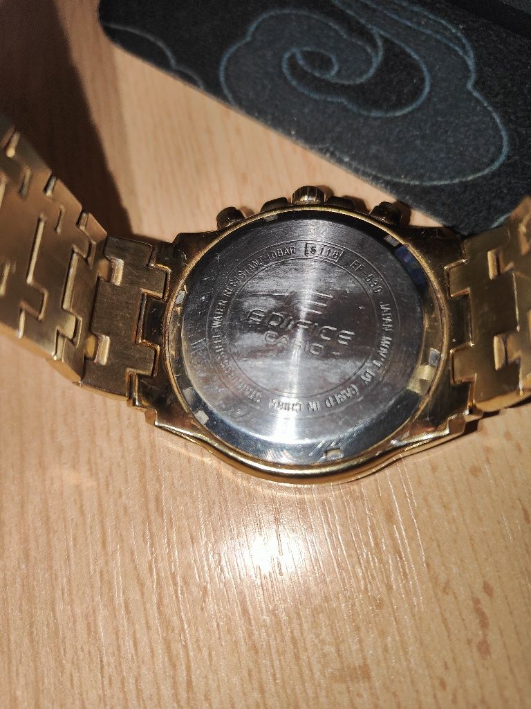 Часы Casio Edifice Chronograph (модель EF-518) в золотистом исполнении